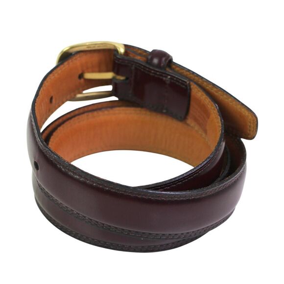 URUGUAY BROWN GENUINE LEATHER 1"Wd STITCH CASUAL DRESS MEN'S BELT Sz 34/85 (t45 - Picture 4 of 13